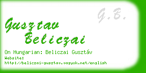 gusztav beliczai business card